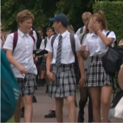 Boys in Britain wear skirts to protest school's dress code